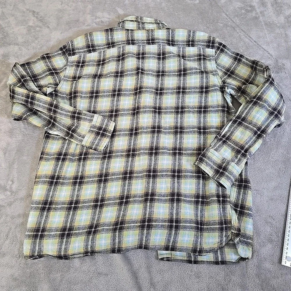 Levis Flannel Shirt Mens Large Relaxed Fit Multicolor Plaid Button Up Classic‎